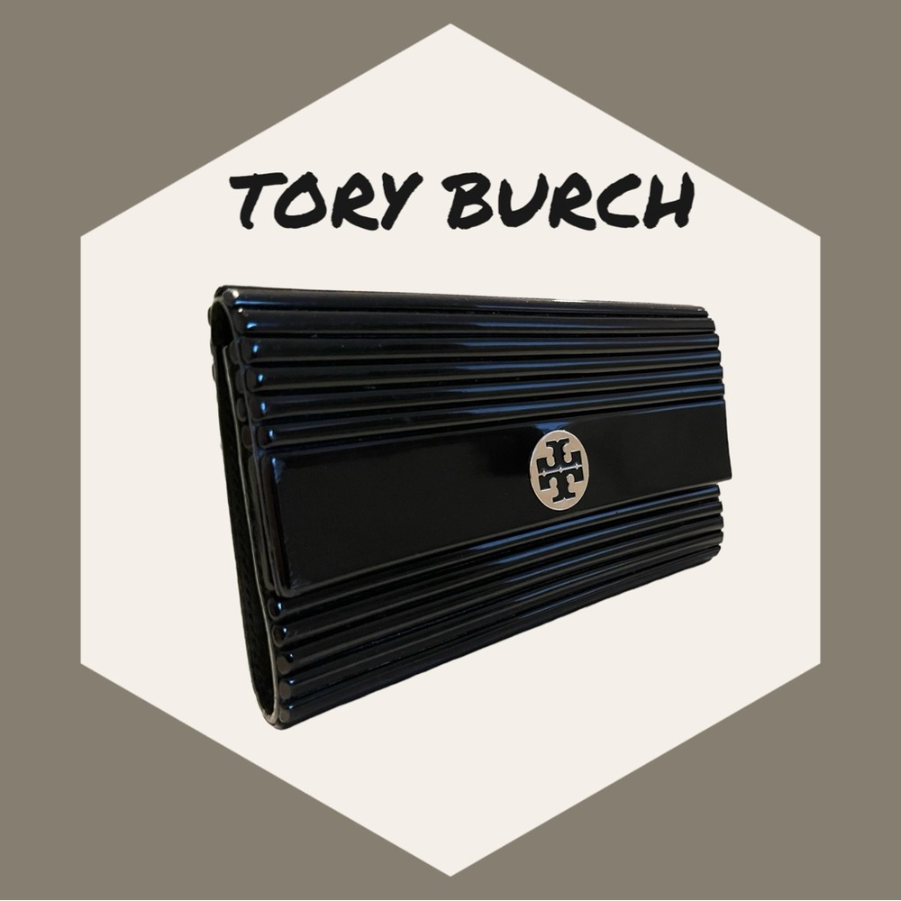 TORY BURCH BLACK CLUTCH small
